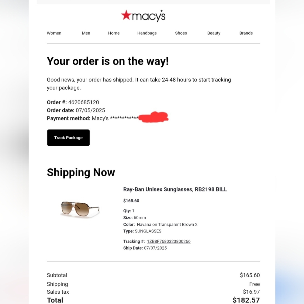 Ray-Ban Brown Gradient Sunglasses - Picture 6 of 6